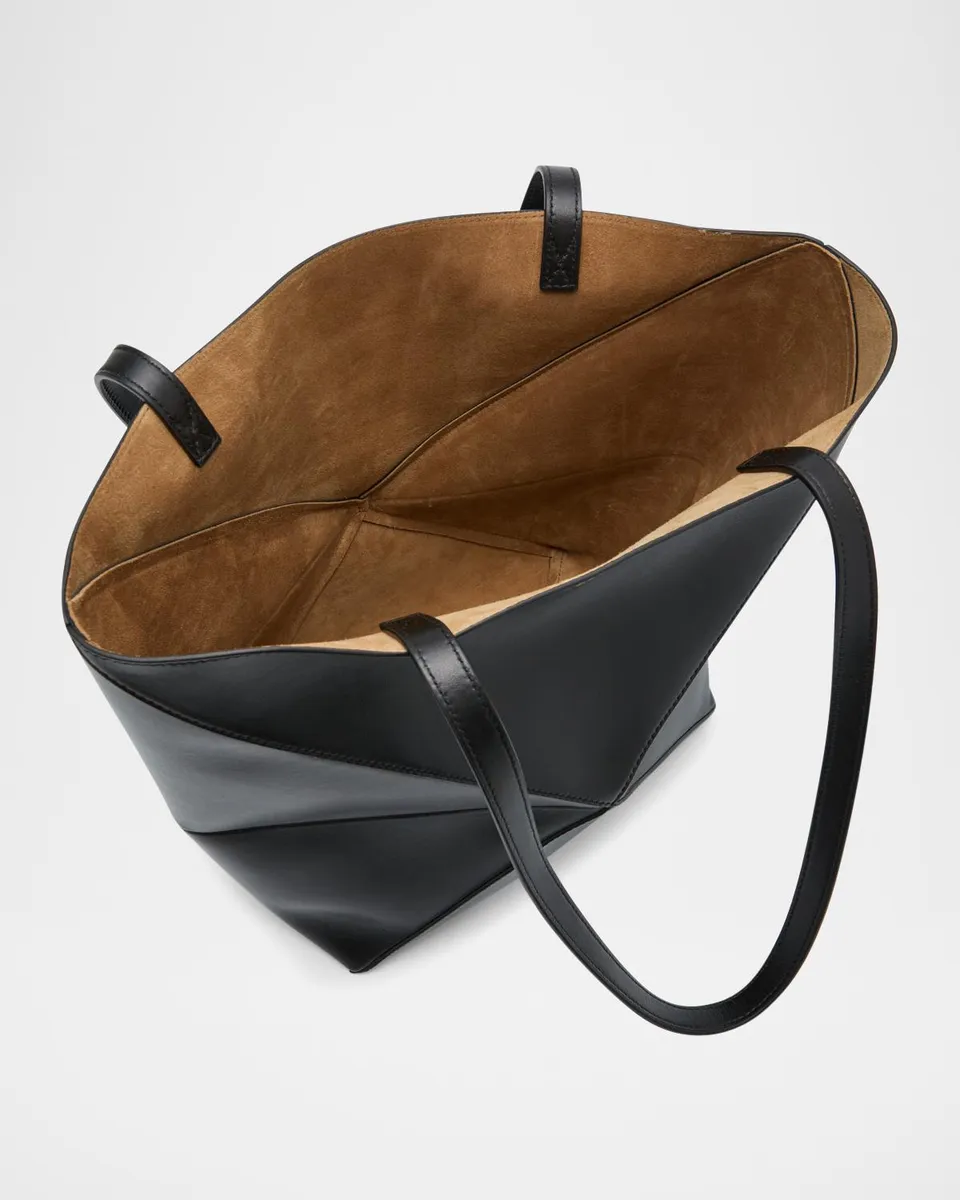 Loewe Puzzle Fold Medium Tote Bag in Shiny Leather | Thumbnail 3 Loewe Puzzle Fold Medium Tote Bag in Shiny Leather | Thumbnail 3