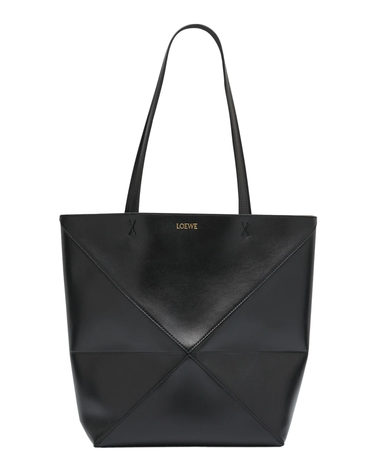 Loewe Puzzle Fold Medium Tote Bag in Shiny Leather