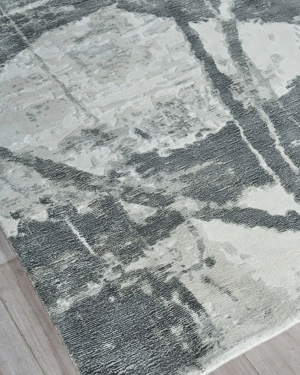 Exquisite Rugs Gianni Hand-Loomed Gray & Silver Rug | Thumbnail 3 Exquisite Rugs Gianni Hand-Loomed Gray & Silver Rug | Thumbnail 3