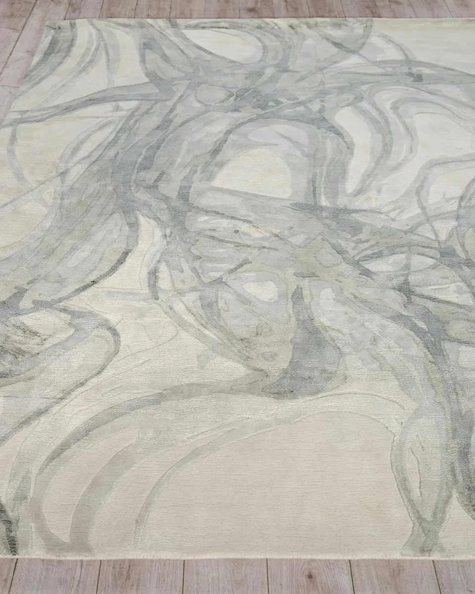 Exquisite Rugs Gianni Hand-Loomed Silver Rug | Thumbnail 2 Exquisite Rugs Gianni Hand-Loomed Silver Rug | Thumbnail 2