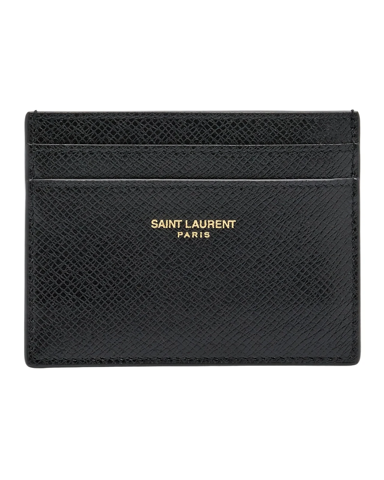Saint Laurent Men's Grained Leather Card Holder