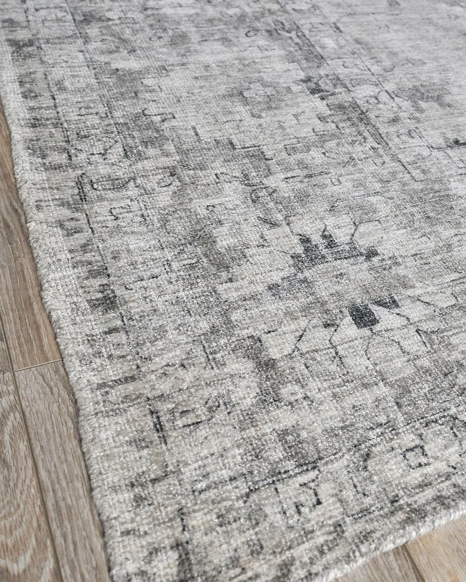 Exquisite Rugs Cambridge Hand-Loomed Gray & Silver Rug | Thumbnail 3 Exquisite Rugs Cambridge Hand-Loomed Gray & Silver Rug | Thumbnail 3