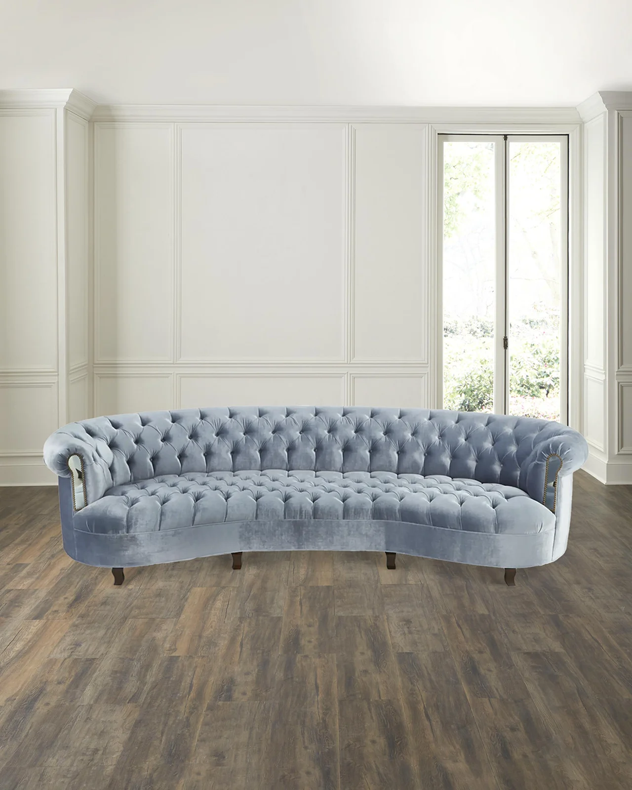 Haute House Rebecca Mirrored Tufted Sofa - 86"