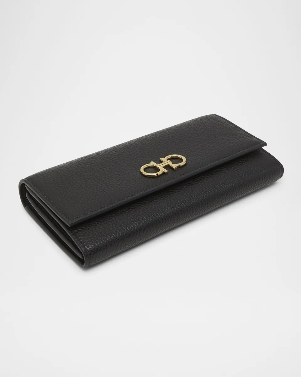 Ferragamo Gancino Flap Leather Wallet on Chain | Thumbnail 7 Ferragamo Gancino Flap Leather Wallet on Chain | Thumbnail 7