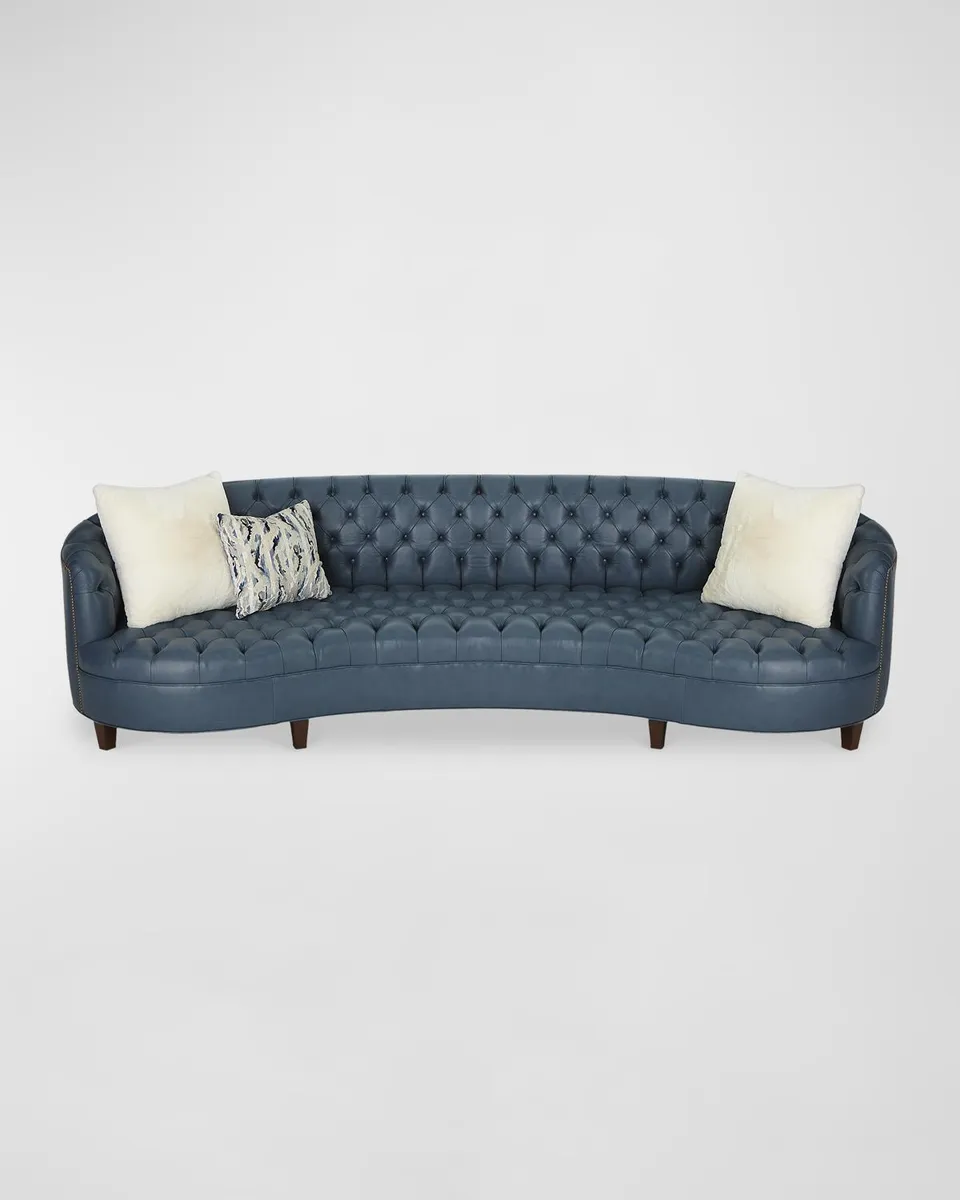 Haute House Magnolia Tufted Leather Sofa - 95" | Thumbnail 2