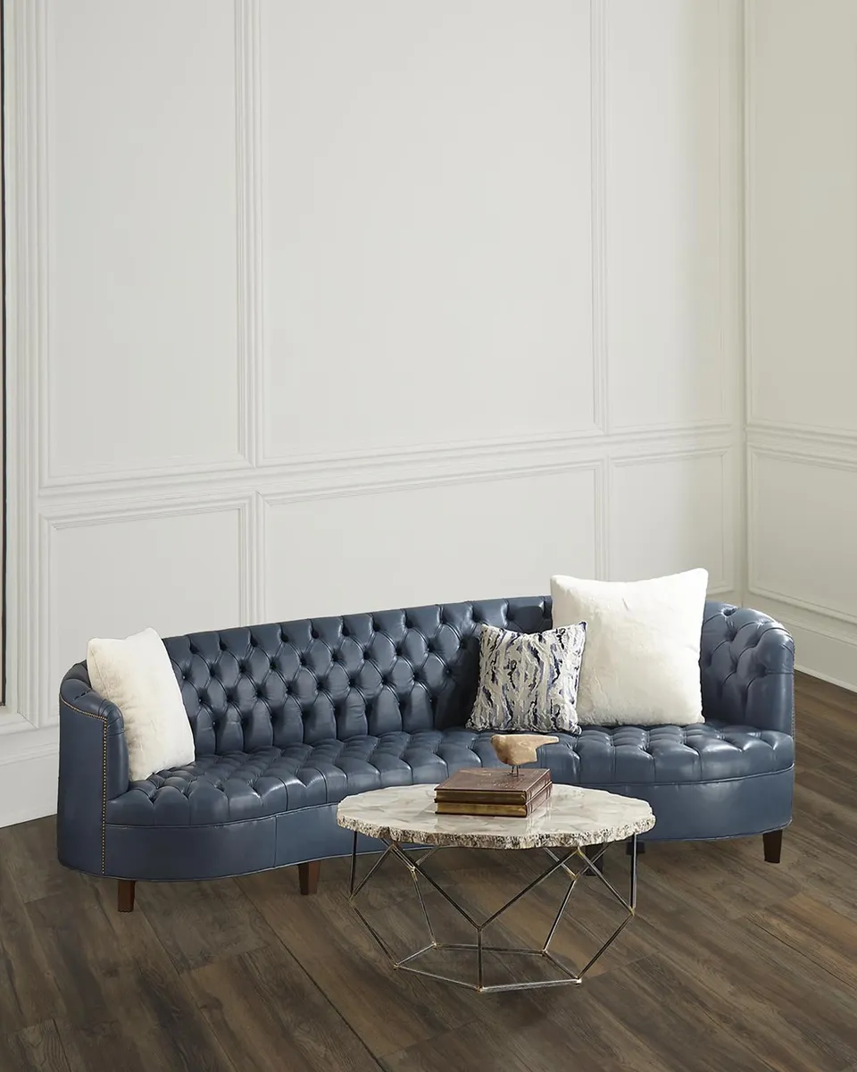 Haute House Magnolia Tufted Leather Sofa - 95" | Thumbnail 4