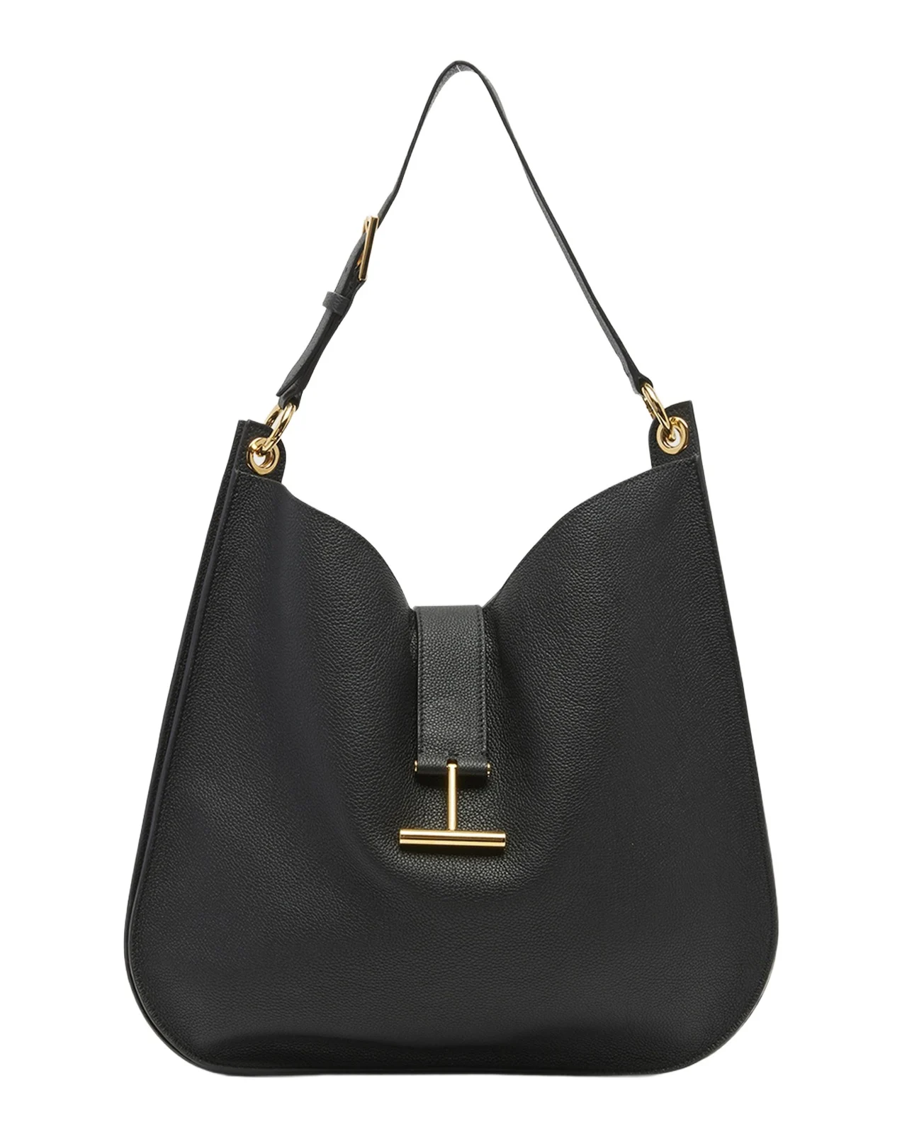 Tom Ford Tara Large Hobo Crossbody in Grained Leather