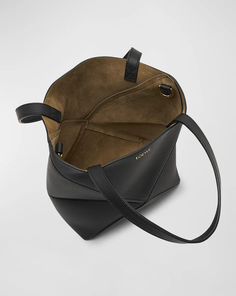 Loewe Puzzle Fold Mini Tote Bag in Shiny Leather | Thumbnail 3 Loewe Puzzle Fold Mini Tote Bag in Shiny Leather | Thumbnail 3