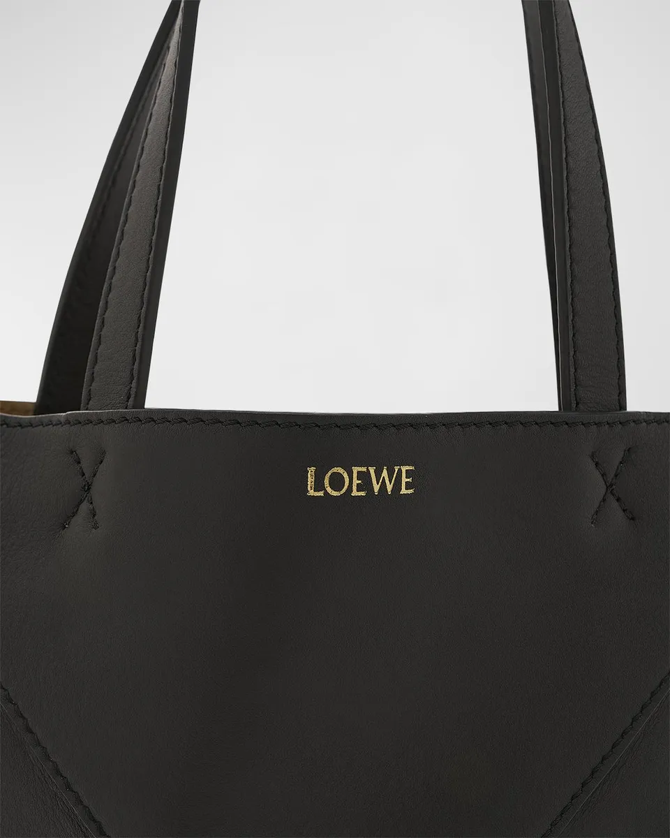 Loewe Puzzle Fold Mini Tote Bag in Shiny Leather | Thumbnail 6 Loewe Puzzle Fold Mini Tote Bag in Shiny Leather | Thumbnail 6