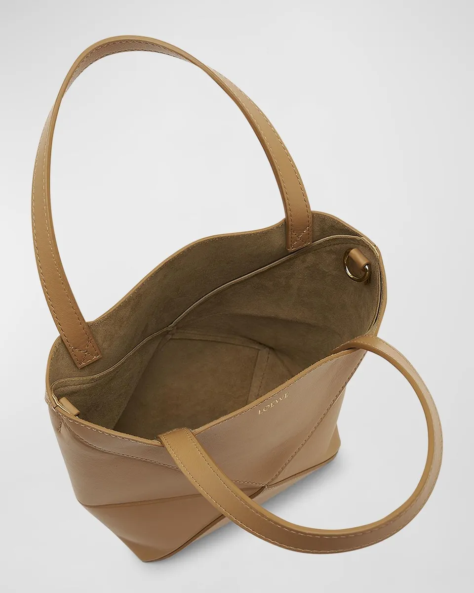 Loewe Puzzle Fold Mini Tote Bag in Shiny Leather | Thumbnail 3 Loewe Puzzle Fold Mini Tote Bag in Shiny Leather | Thumbnail 3