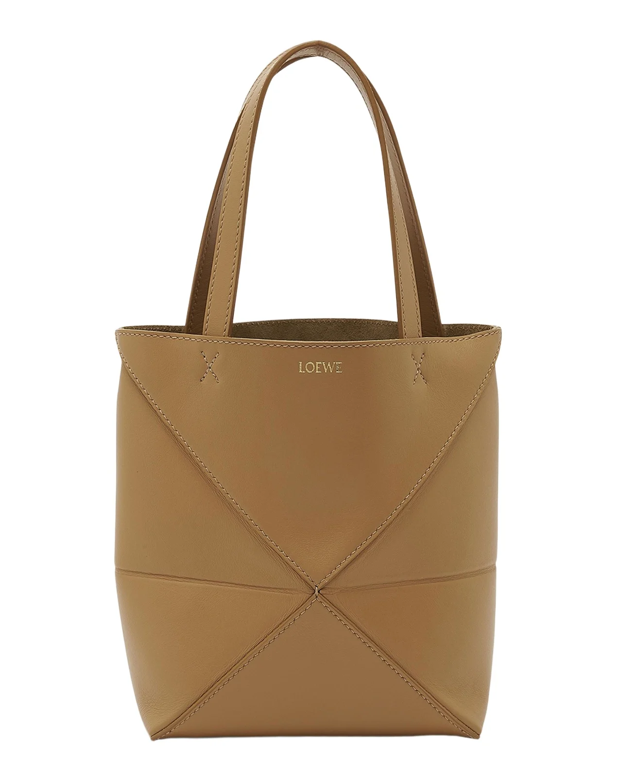 Loewe Puzzle Fold Mini Tote Bag in Shiny Leather