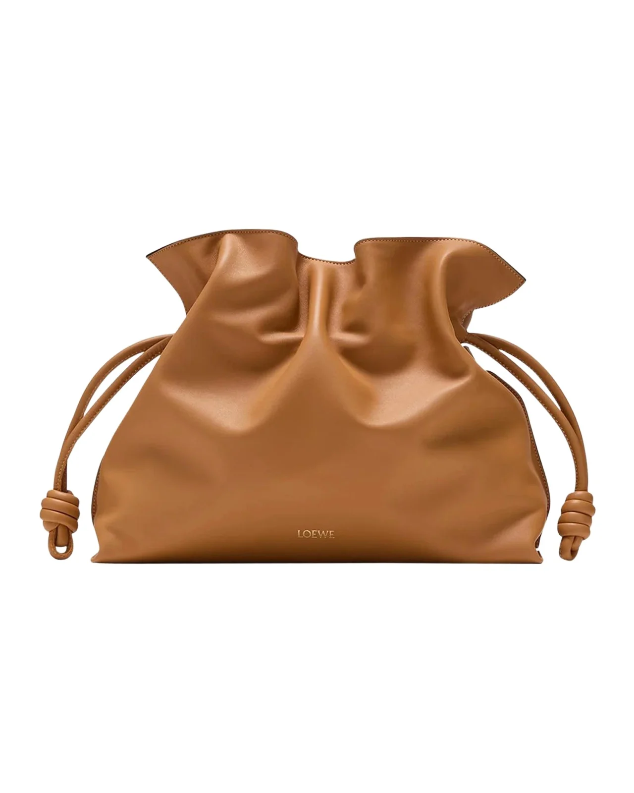 Loewe Flamenco Large Clutch Bag in Napa Leather with Golden Foil Anagram