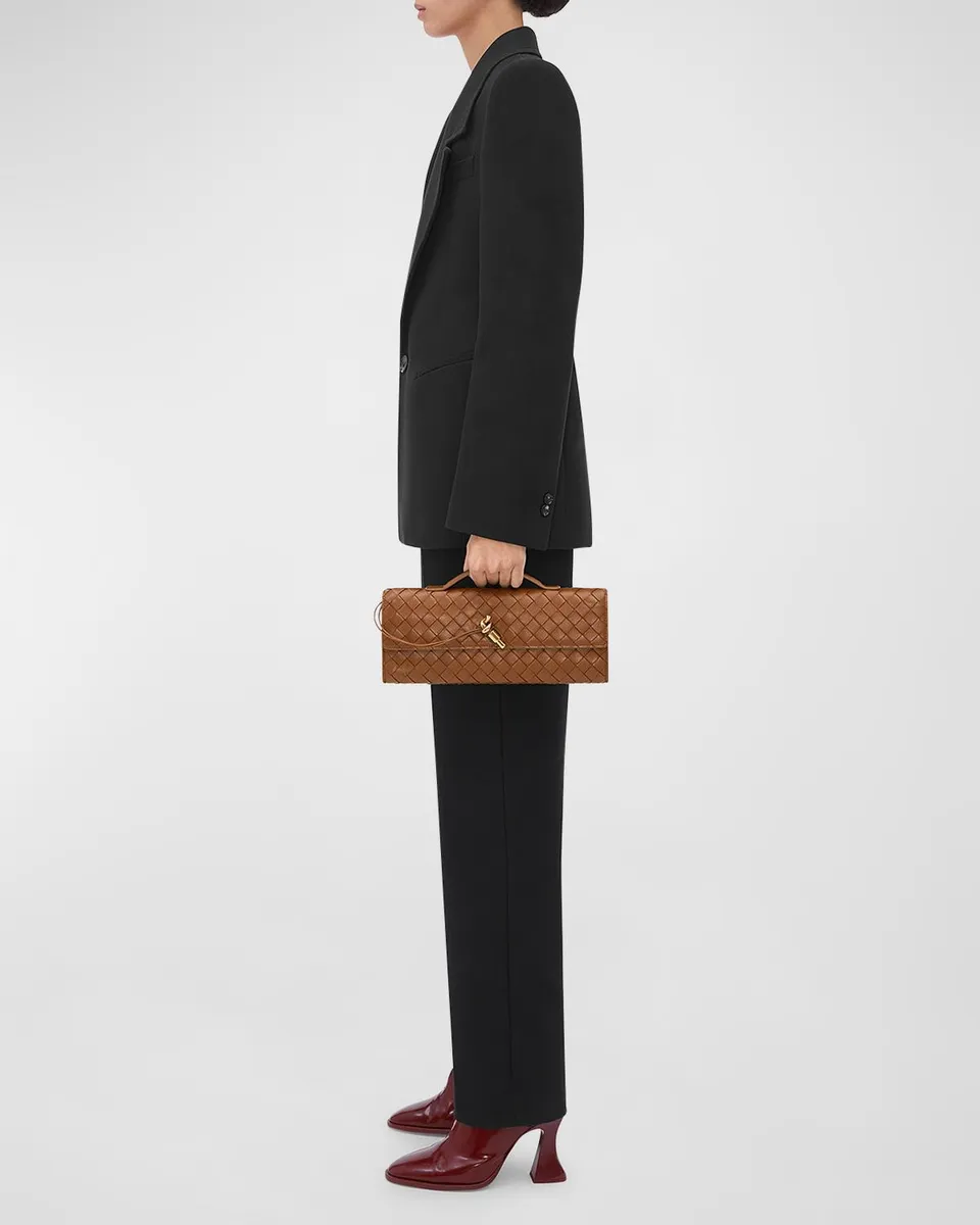 Bottega Veneta Long Andiamo Clutch Bag with Handle | Thumbnail 2