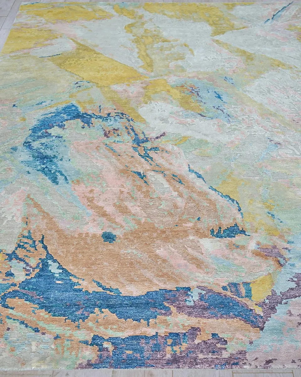 Exquisite Rugs Floor Art Hand-Knotted Multi Rug, 10 ' x 14 ' | Thumbnail 2 Exquisite Rugs Floor Art Hand-Knotted Multi Rug, 10 ' x 14 ' | Thumbnail 2