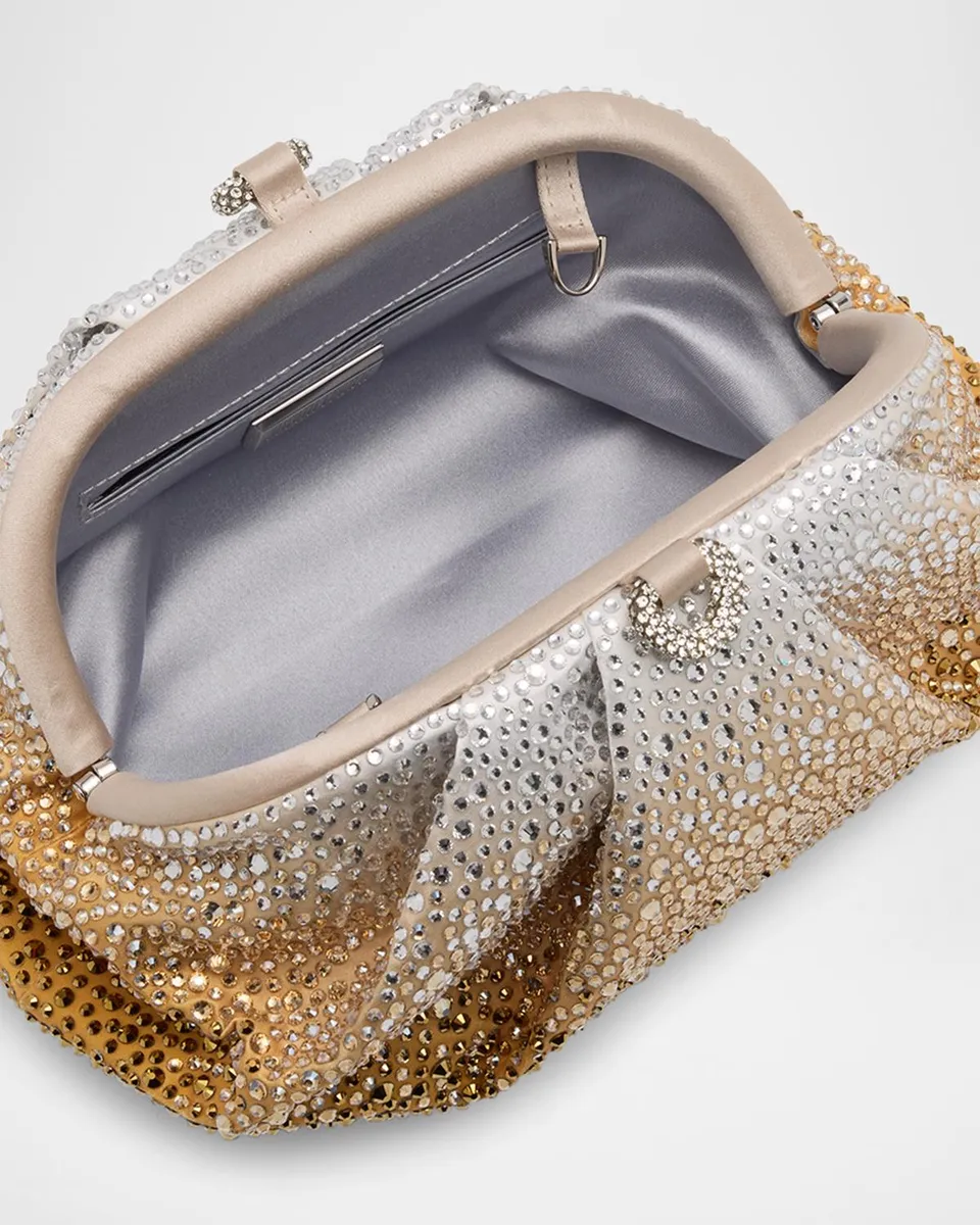 Judith Leiber Couture Gemma Pleated Ombré Crystal Top-Handle Bag | Thumbnail 3 Judith Leiber Couture Gemma Pleated Ombré Crystal Top-Handle Bag | Thumbnail 3