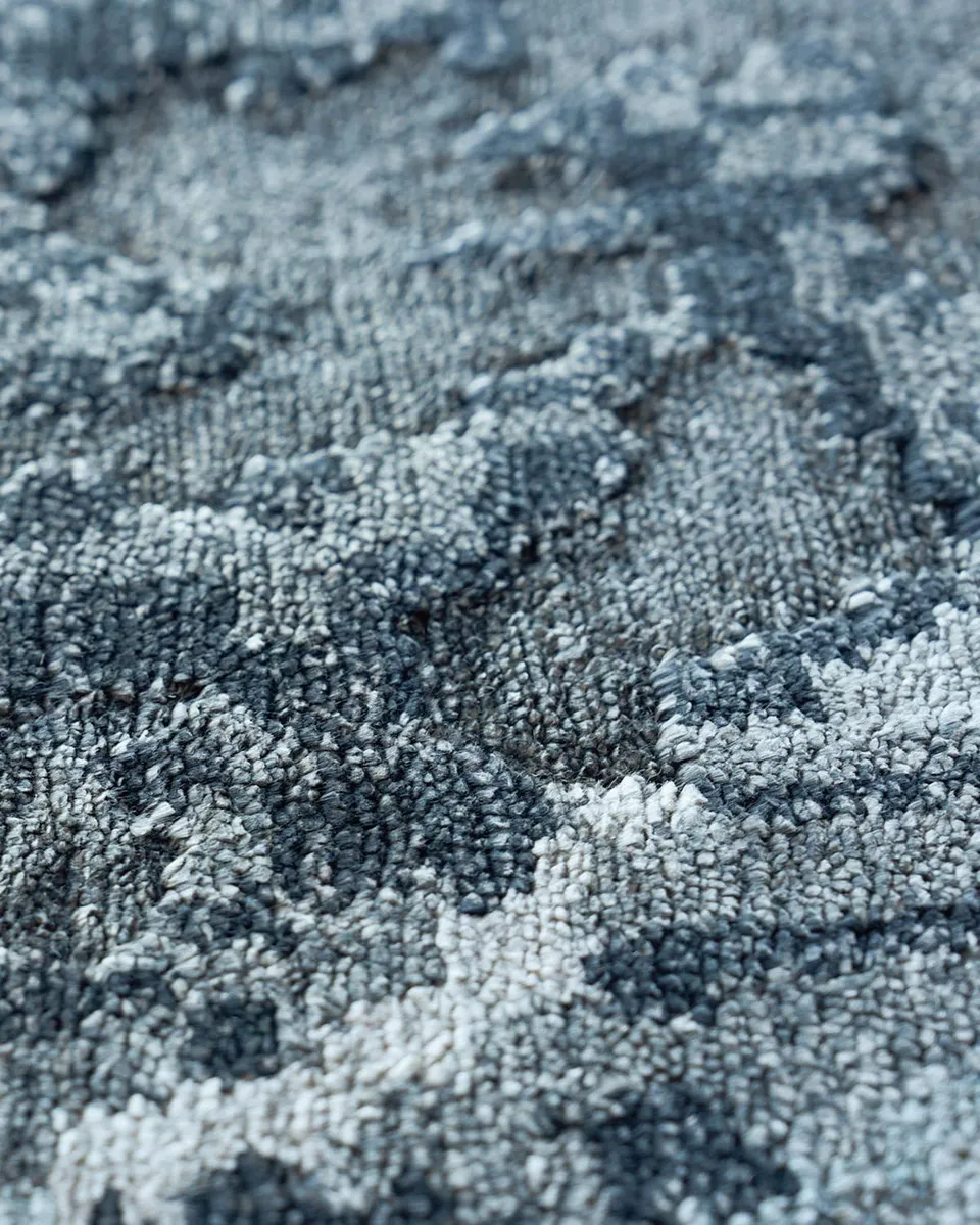 Exquisite Rugs Floor Art Hand-Knotted Dark Gray Rug | Thumbnail 5 Exquisite Rugs Floor Art Hand-Knotted Dark Gray Rug | Thumbnail 5