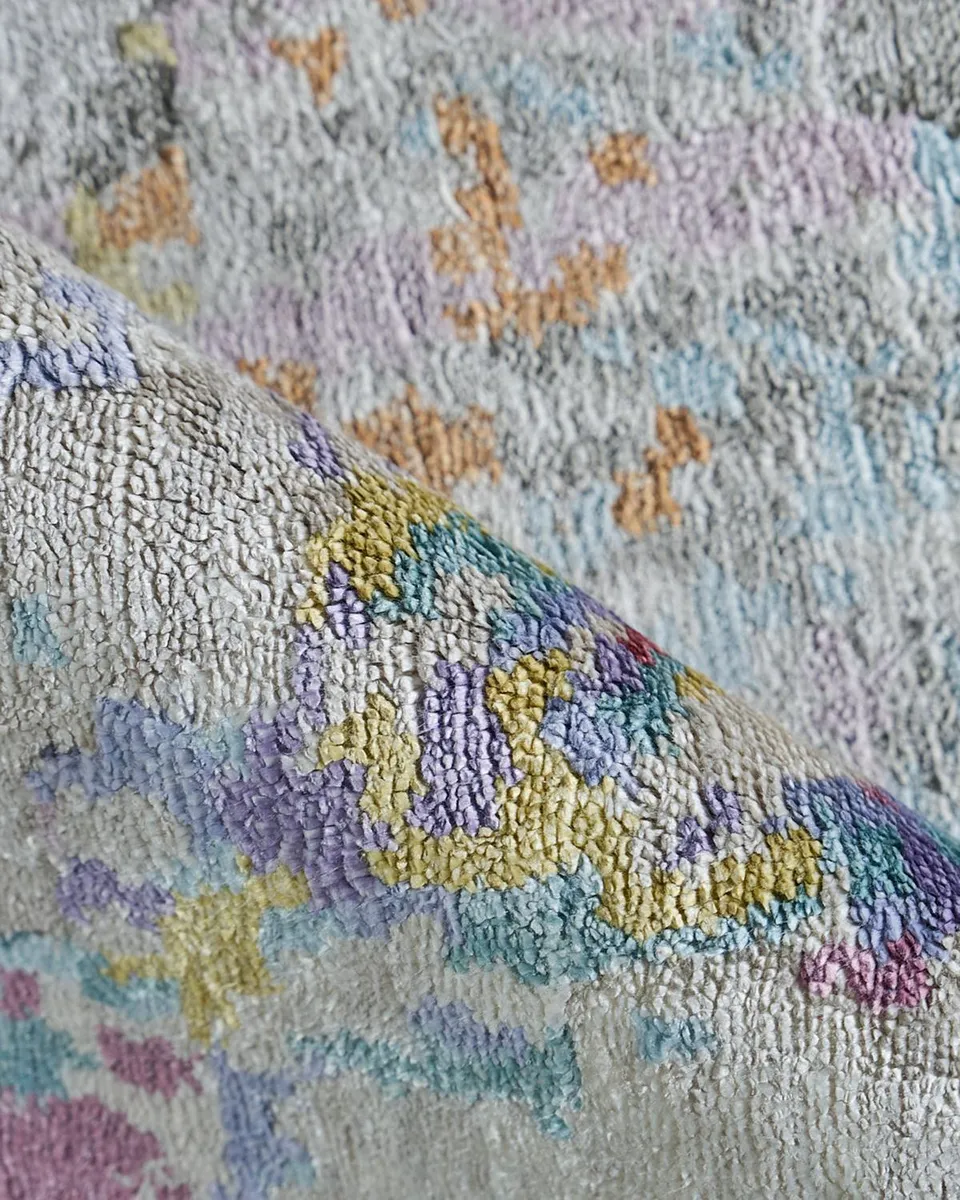 Exquisite Rugs Floor Art Hand-Knotted Ivory Multi Rug | Thumbnail 4 Exquisite Rugs Floor Art Hand-Knotted Ivory Multi Rug | Thumbnail 4
