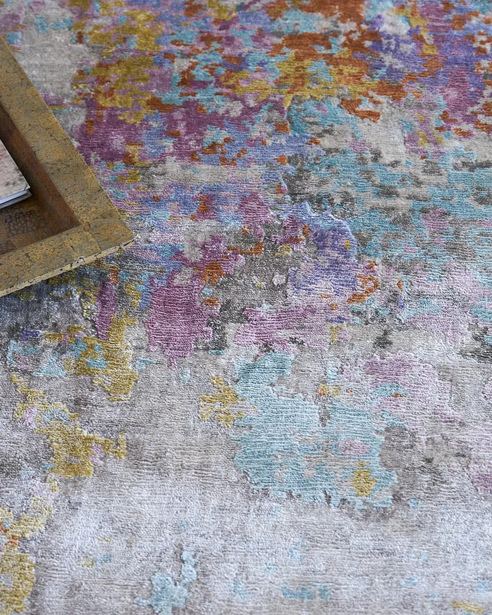 Exquisite Rugs Floor Art Hand-Knotted Ivory Multi Rug | Thumbnail 6 Exquisite Rugs Floor Art Hand-Knotted Ivory Multi Rug | Thumbnail 6