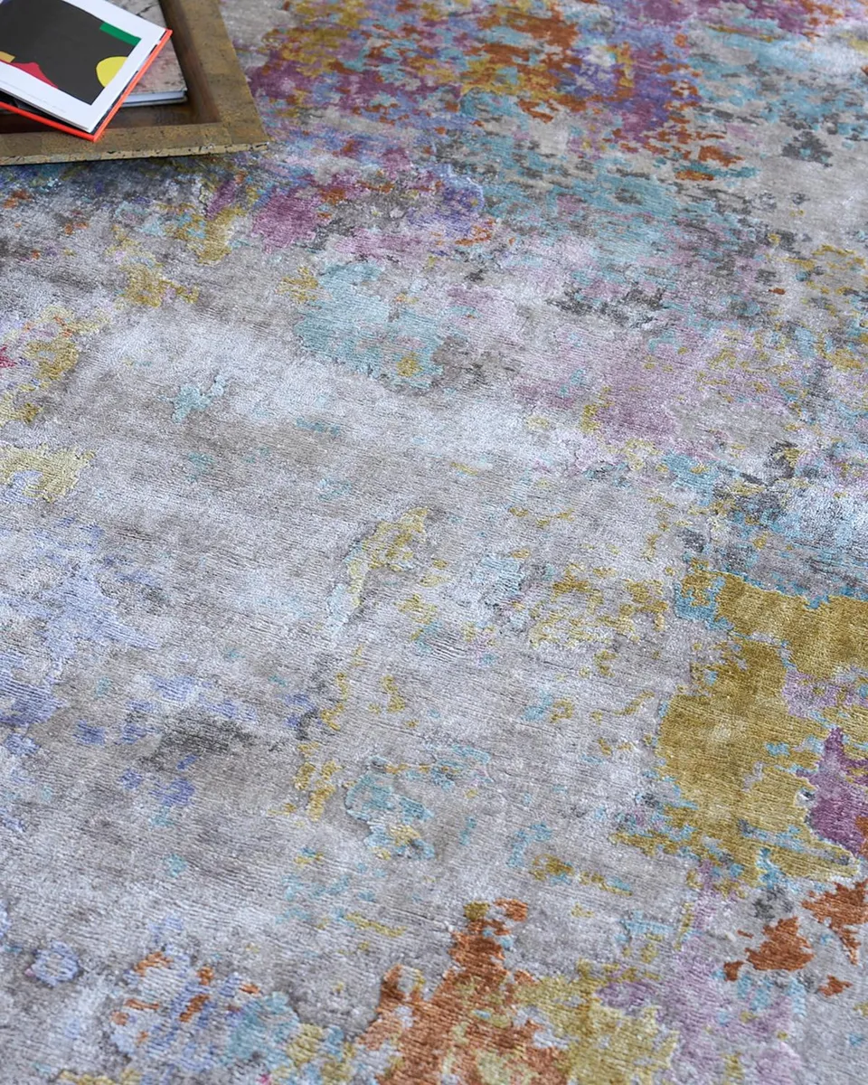 Exquisite Rugs Floor Art Hand-Knotted Ivory Multi Rug | Thumbnail 7 Exquisite Rugs Floor Art Hand-Knotted Ivory Multi Rug | Thumbnail 7