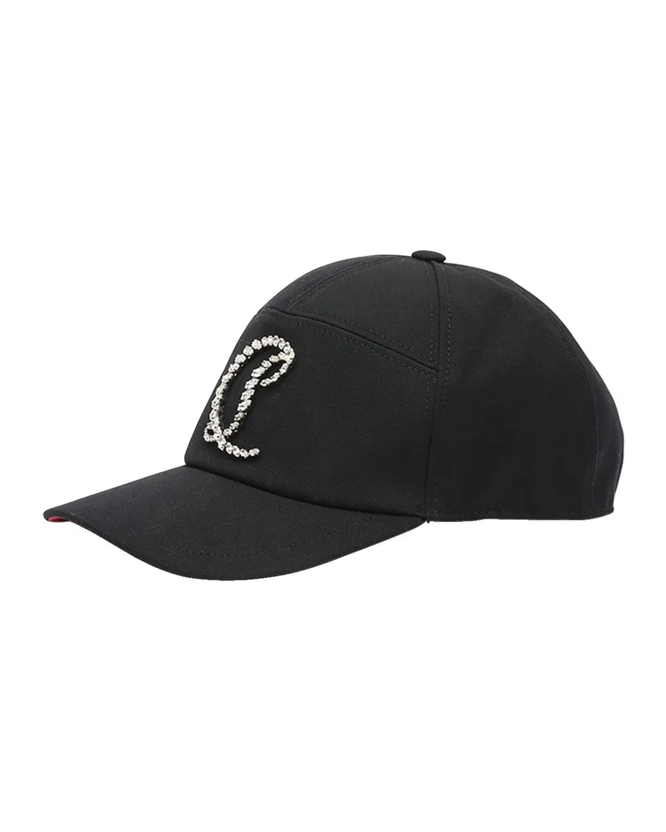 Christian Louboutin Men's Mooncrest CL-Rhinestone Baseball Cap | Thumbnail 3 Christian Louboutin Men's Mooncrest CL-Rhinestone Baseball Cap | Thumbnail 3
