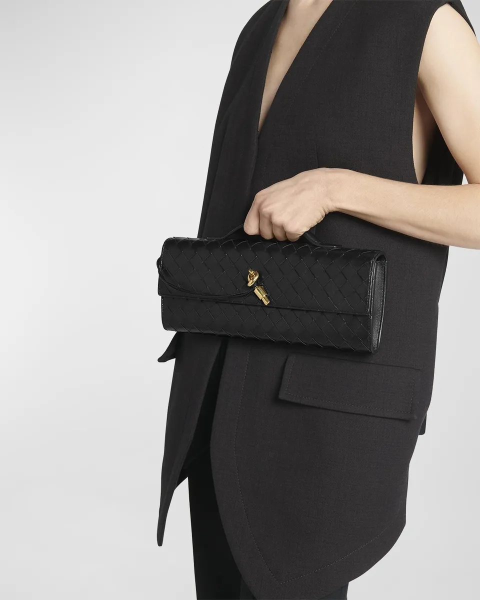 Bottega Veneta Long Andiamo Clutch Bag with Handle | Thumbnail 4