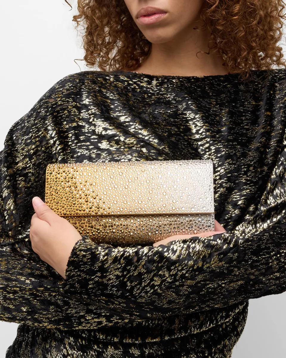 Judith Leiber Couture Perry Ombre Crystal Flap Clutch Bag | Thumbnail 3 Judith Leiber Couture Perry Ombre Crystal Flap Clutch Bag | Thumbnail 3