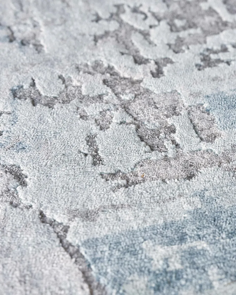 Exquisite Rugs Floor Art Hand-Knotted Ivory & Lavender Rug | Thumbnail 5 Exquisite Rugs Floor Art Hand-Knotted Ivory & Lavender Rug | Thumbnail 5