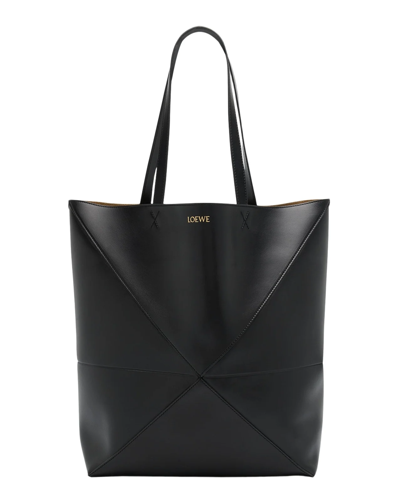 Loewe Puzzle Fold Large Tote Bag in Shiny Leather