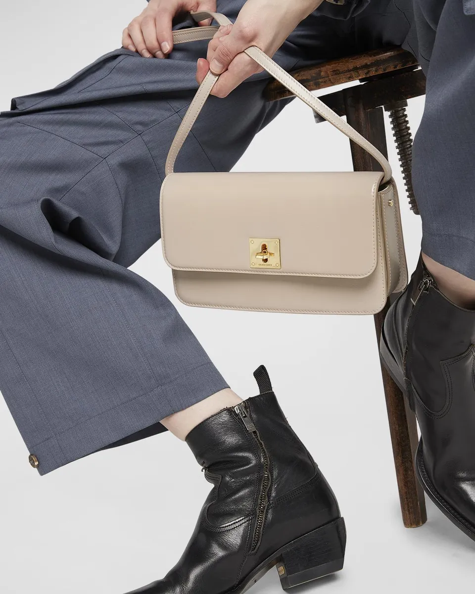 Golden Goose Gioia Flap Leather Shoulder Bag | Thumbnail 4 Golden Goose Gioia Flap Leather Shoulder Bag | Thumbnail 4