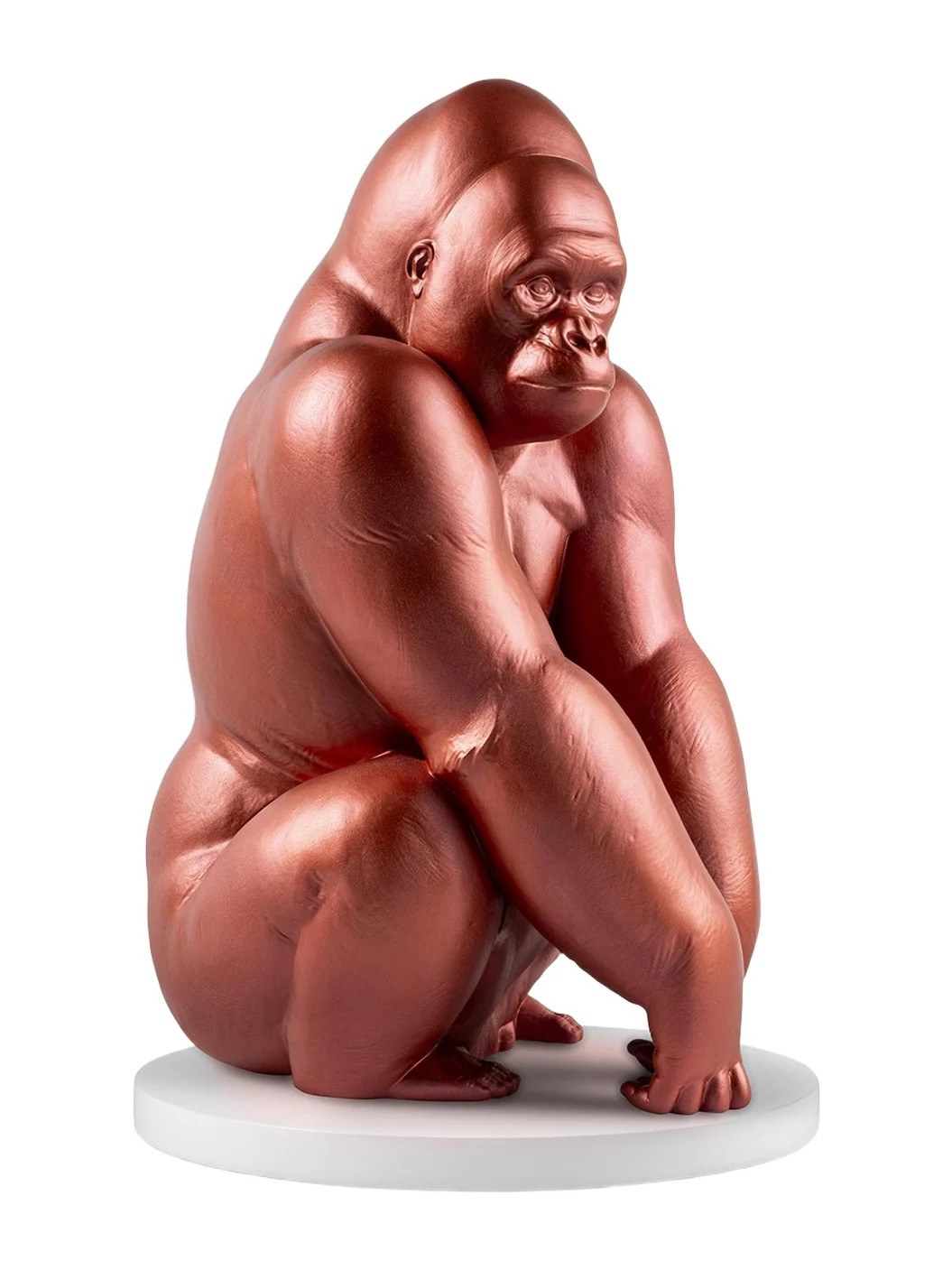 Lladro Red Gorilla Sculpture