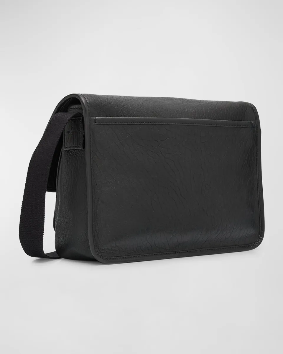Saint Laurent Men's Niki YSL Messenger Bag in Grained Leather | Thumbnail 6 Saint Laurent Men's Niki YSL Messenger Bag in Grained Leather | Thumbnail 6