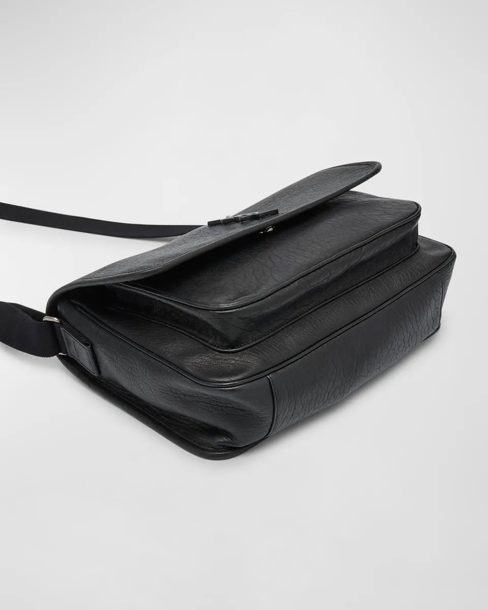 Saint Laurent Men's Niki YSL Messenger Bag in Grained Leather | Thumbnail 7 Saint Laurent Men's Niki YSL Messenger Bag in Grained Leather | Thumbnail 7