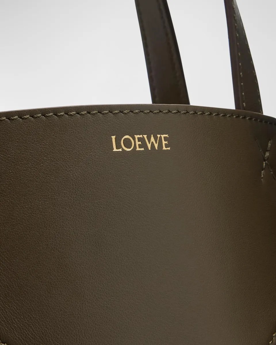 Loewe Puzzle Fold Mini Tote Bag in Shiny Leather | Thumbnail 6
