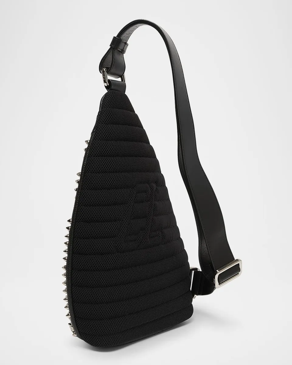 Christian Louboutin Men's Funky Leather Empire Spikes Sling Bag | Thumbnail 3
