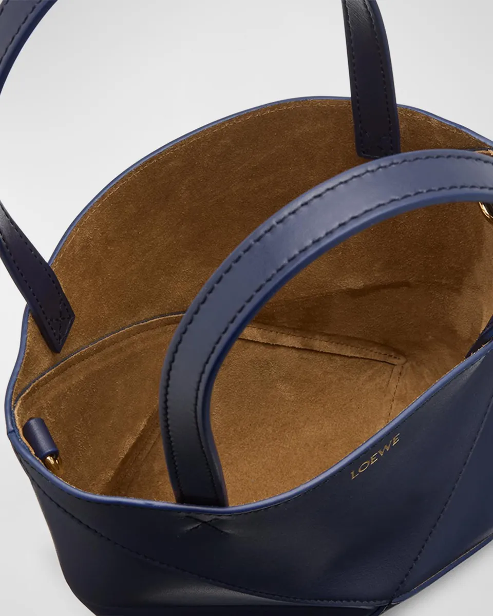 Loewe Puzzle Fold Mini Tote Bag in Shiny Leather | Thumbnail 3 Loewe Puzzle Fold Mini Tote Bag in Shiny Leather | Thumbnail 3