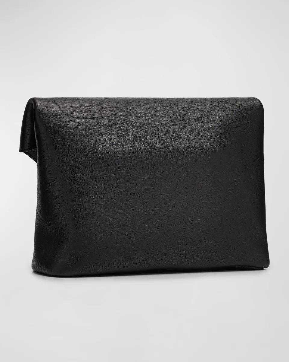 Saint Laurent Men's Large YSL Pouch on Strap in Leather | Thumbnail 3 Saint Laurent Men's Large YSL Pouch on Strap in Leather | Thumbnail 3
