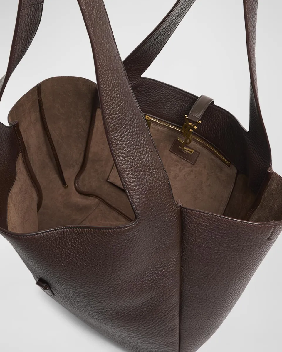 Saint Laurent Le 5 À 7 Bea YSL Tote Bag in Deer Leather | Thumbnail 3 Saint Laurent Le 5 À 7 Bea YSL Tote Bag in Deer Leather | Thumbnail 3