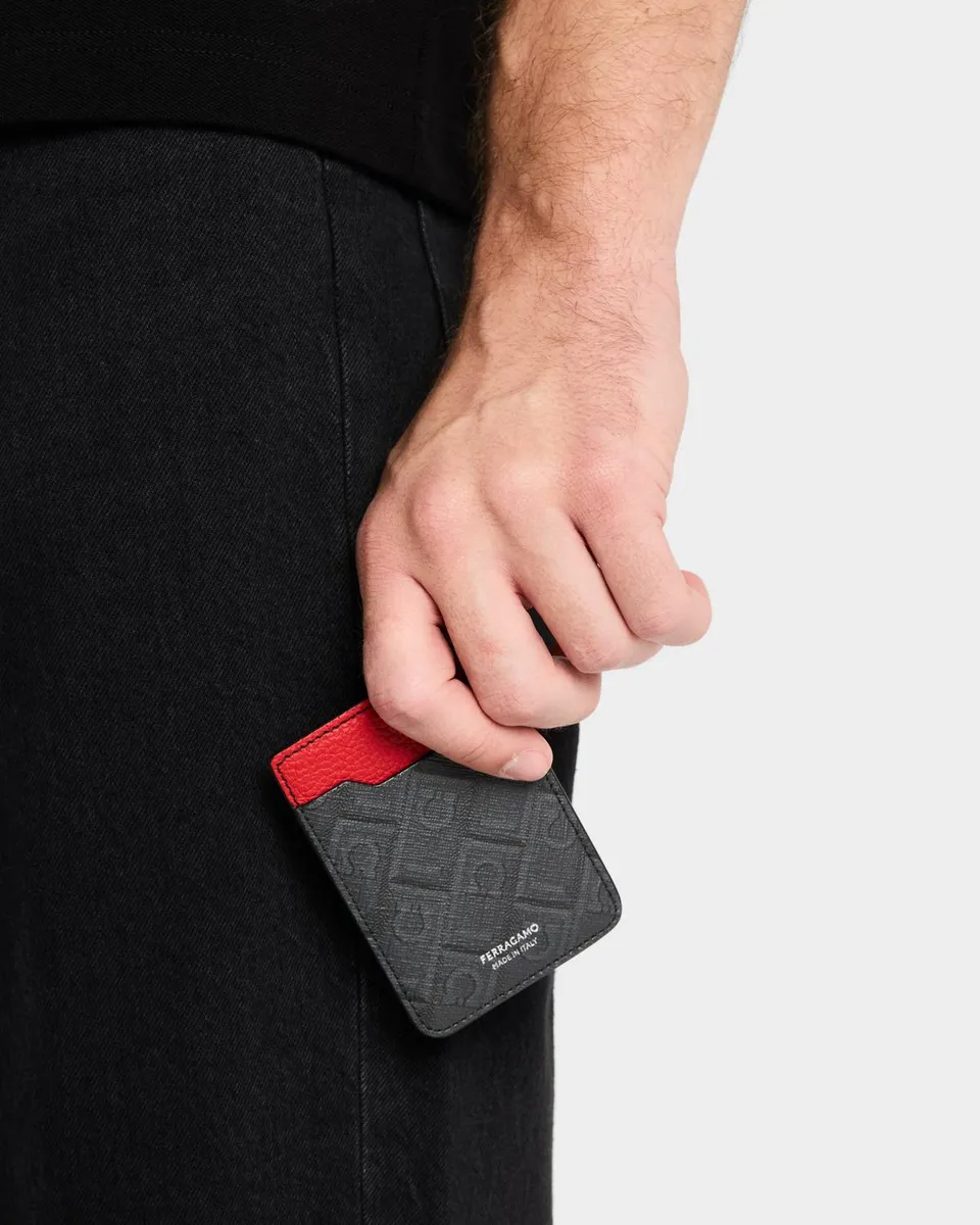 Ferragamo Men's Monogram MagSafe Card Holder | Thumbnail 2