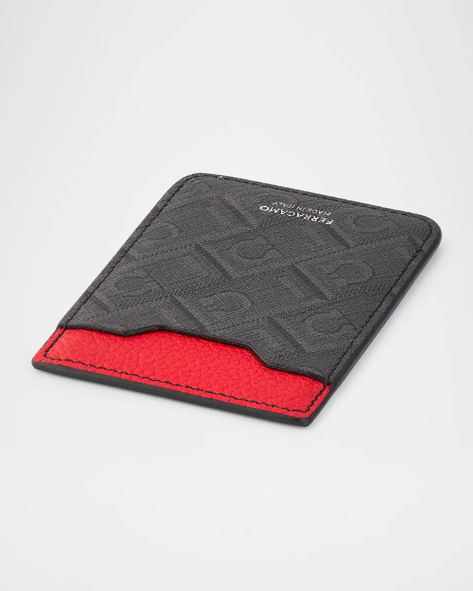 Ferragamo Men's Monogram MagSafe Card Holder | Thumbnail 4