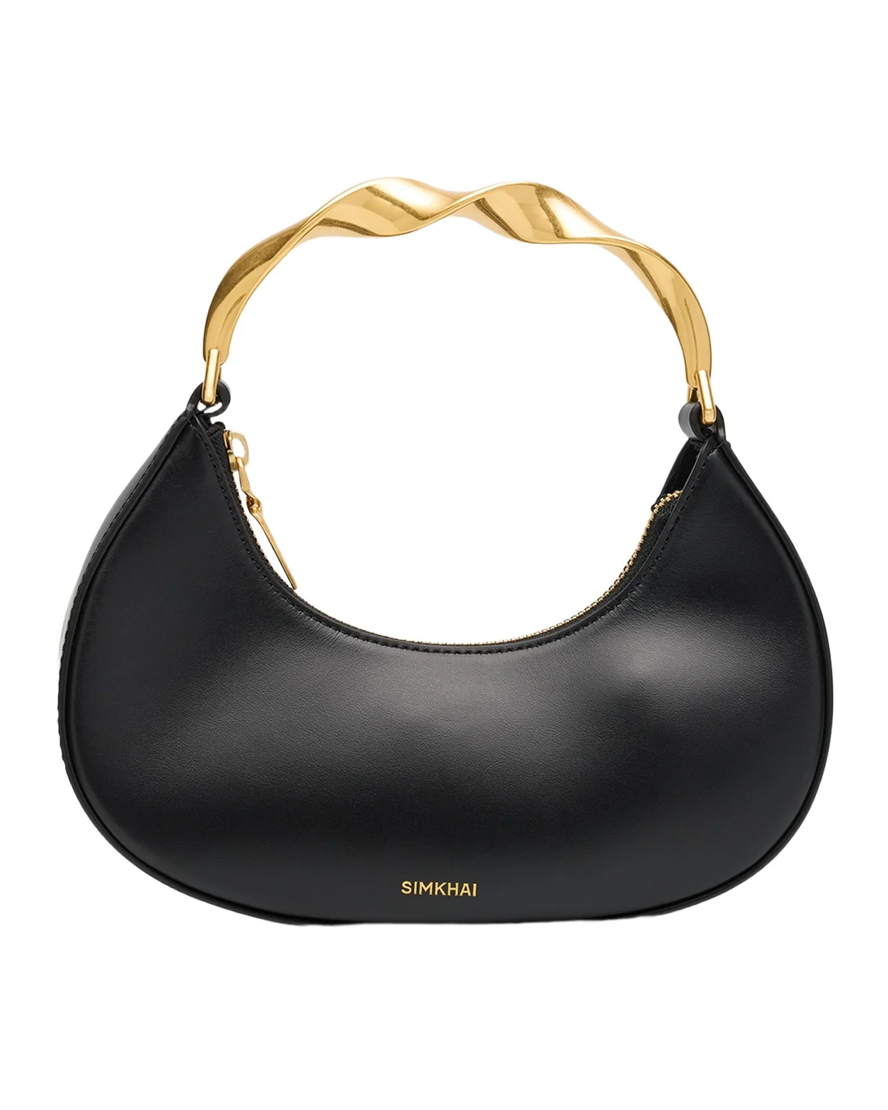 Simkhai Nixi Twist Leather Top-Handle Bag