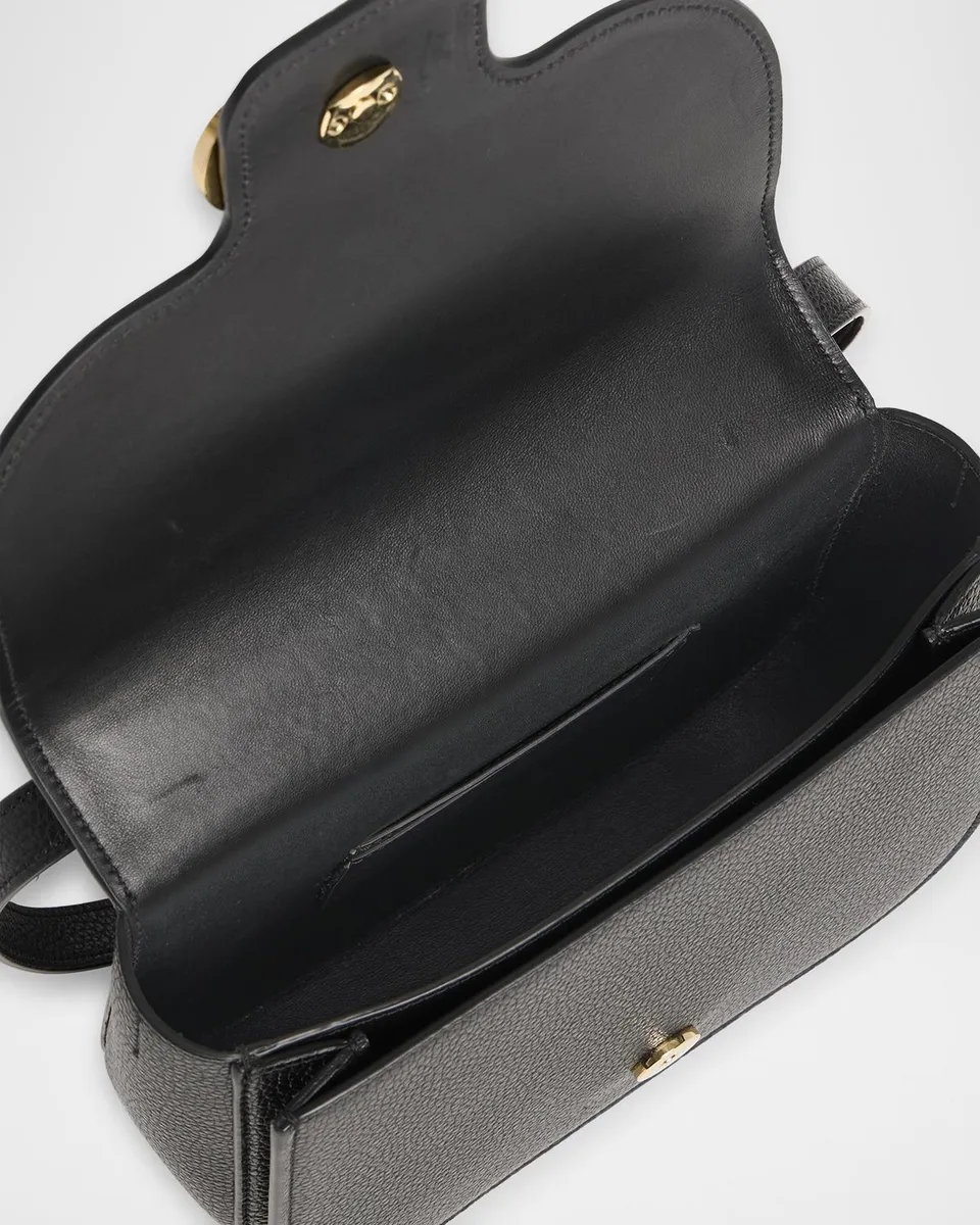 Ferragamo Double Gancio Flap Leather Crossbody Bag | Thumbnail 4 Ferragamo Double Gancio Flap Leather Crossbody Bag | Thumbnail 4