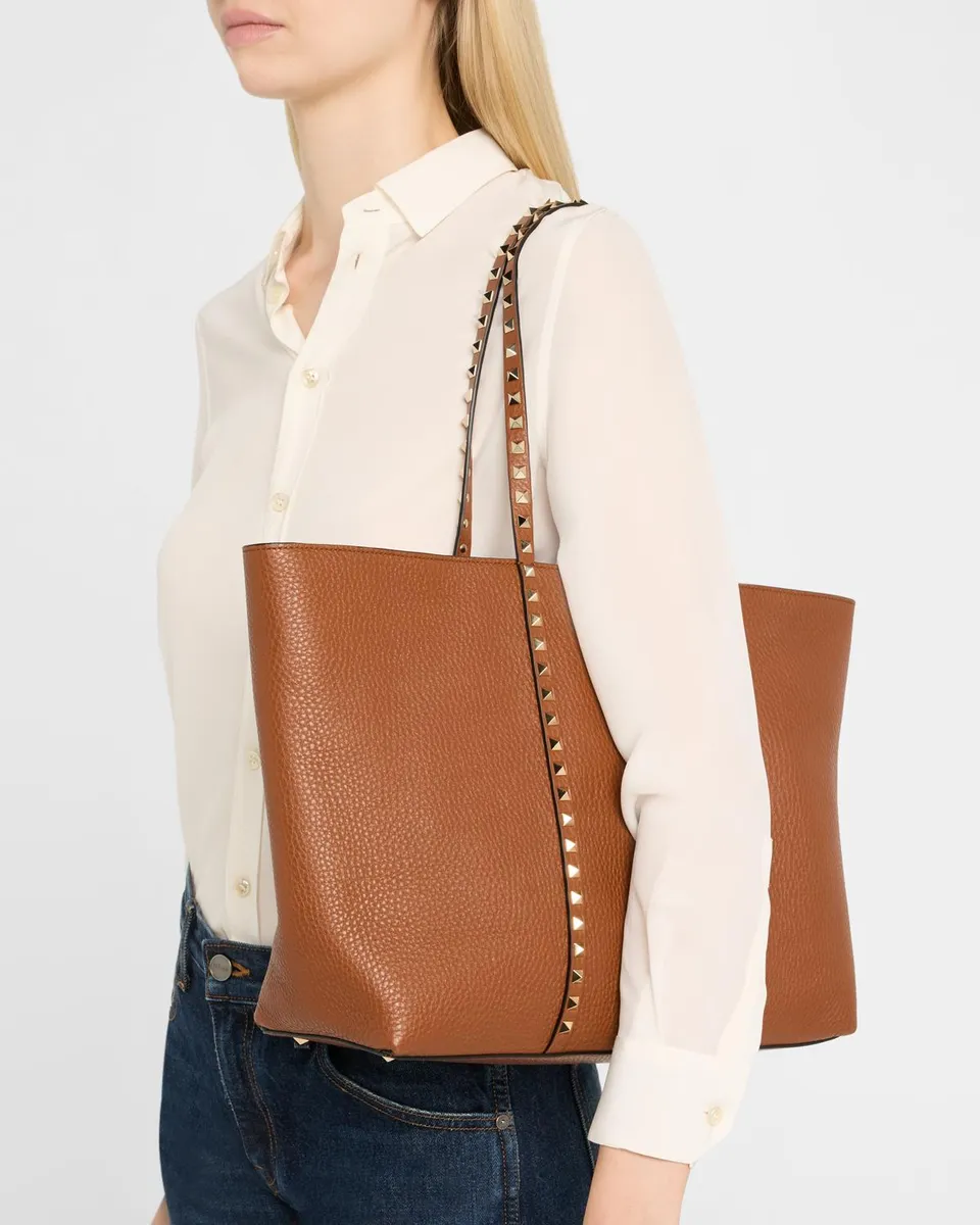 Valentino Garavani Rockstud Medium Leather Tote Bag | Thumbnail 2 Valentino Garavani Rockstud Medium Leather Tote Bag | Thumbnail 2