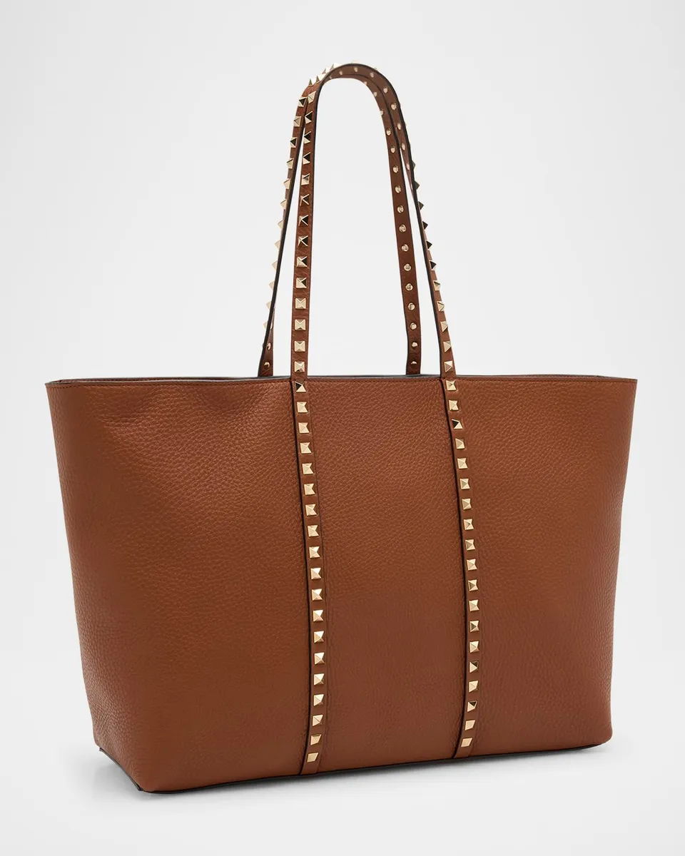 Valentino Garavani Rockstud Medium Leather Tote Bag | Thumbnail 3 Valentino Garavani Rockstud Medium Leather Tote Bag | Thumbnail 3