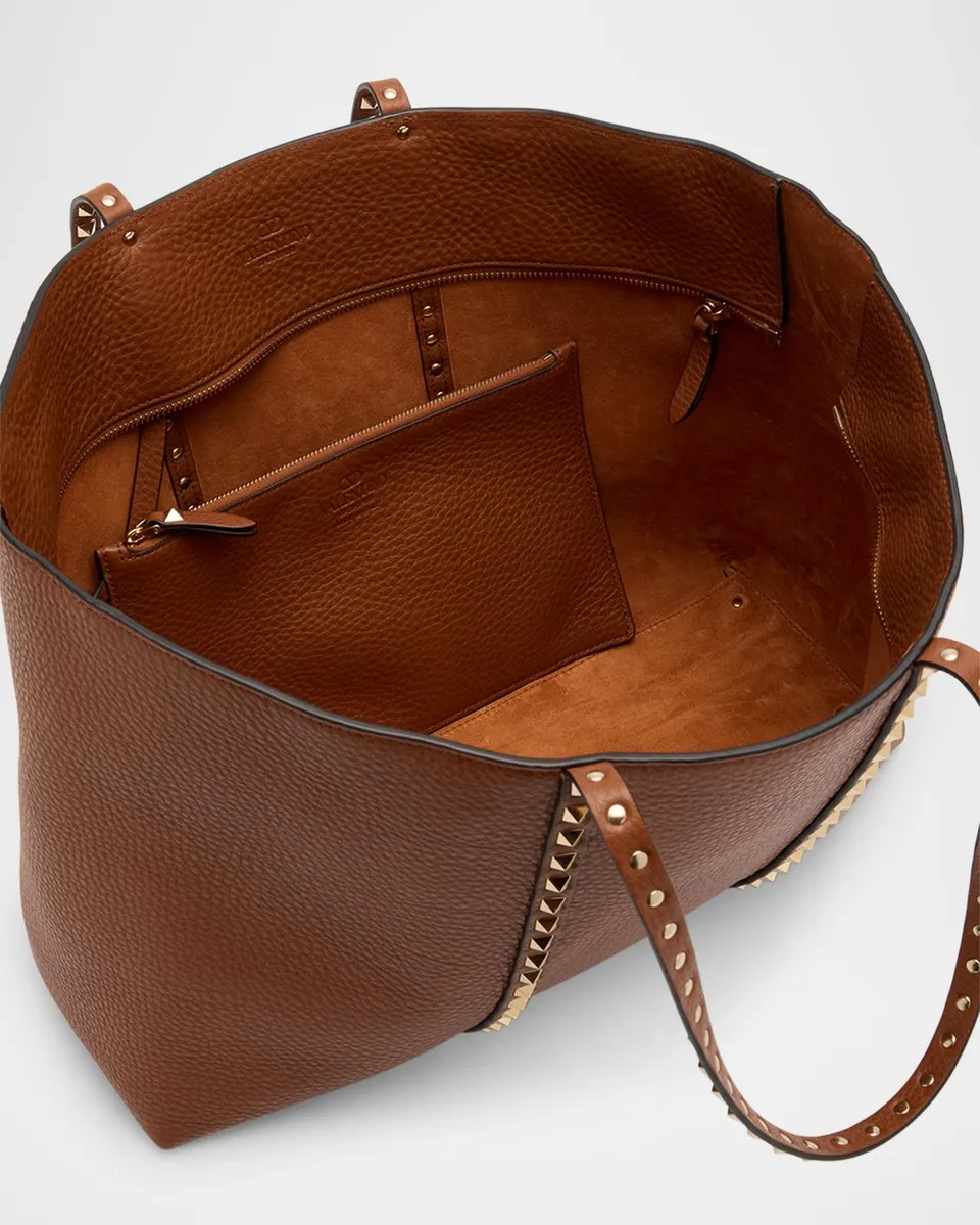Valentino Garavani Rockstud Medium Leather Tote Bag | Thumbnail 4 Valentino Garavani Rockstud Medium Leather Tote Bag | Thumbnail 4