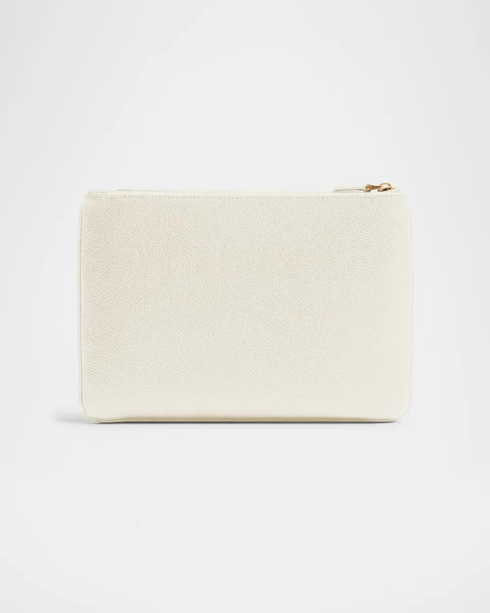 Valentino Garavani VLOGO Medium Leather Flat Pouch Bag | Thumbnail 2 Valentino Garavani VLOGO Medium Leather Flat Pouch Bag | Thumbnail 2