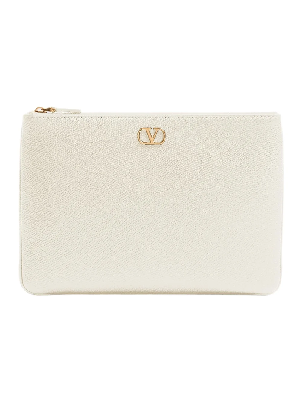 Valentino Garavani VLOGO Medium Leather Flat Pouch Bag
