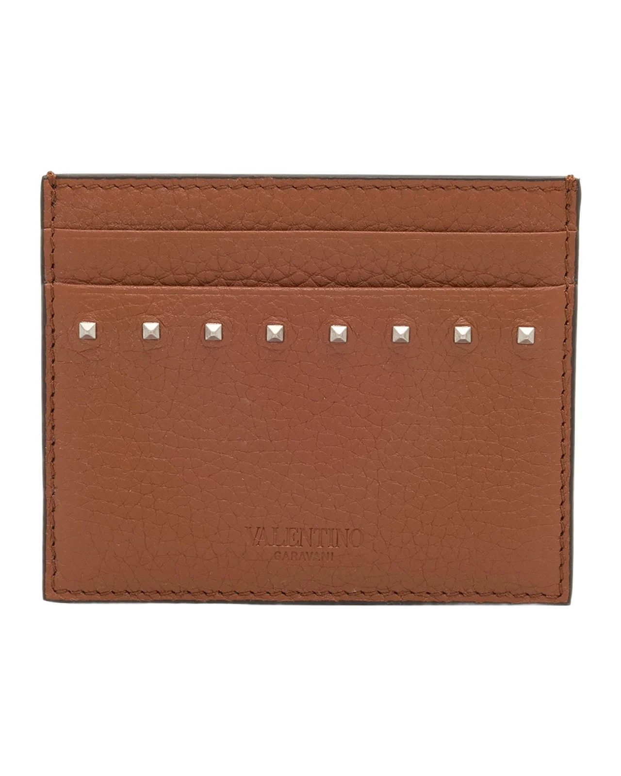 Valentino Garavani Men's Leather Rockstud Card Holder | Thumbnail 1 Valentino Garavani Men's Leather Rockstud Card Holder | Thumbnail 1