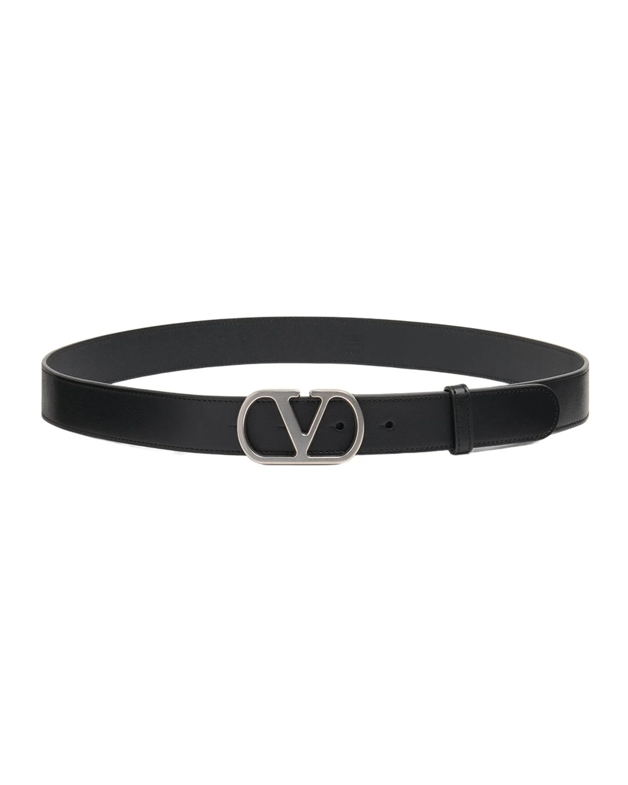 Valentino Garavani Men's VLogo-Buckle Leather Belt