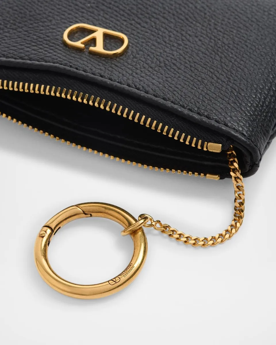 Valentino Garavani VLOGO Signature Leather Card Holder | Thumbnail 2