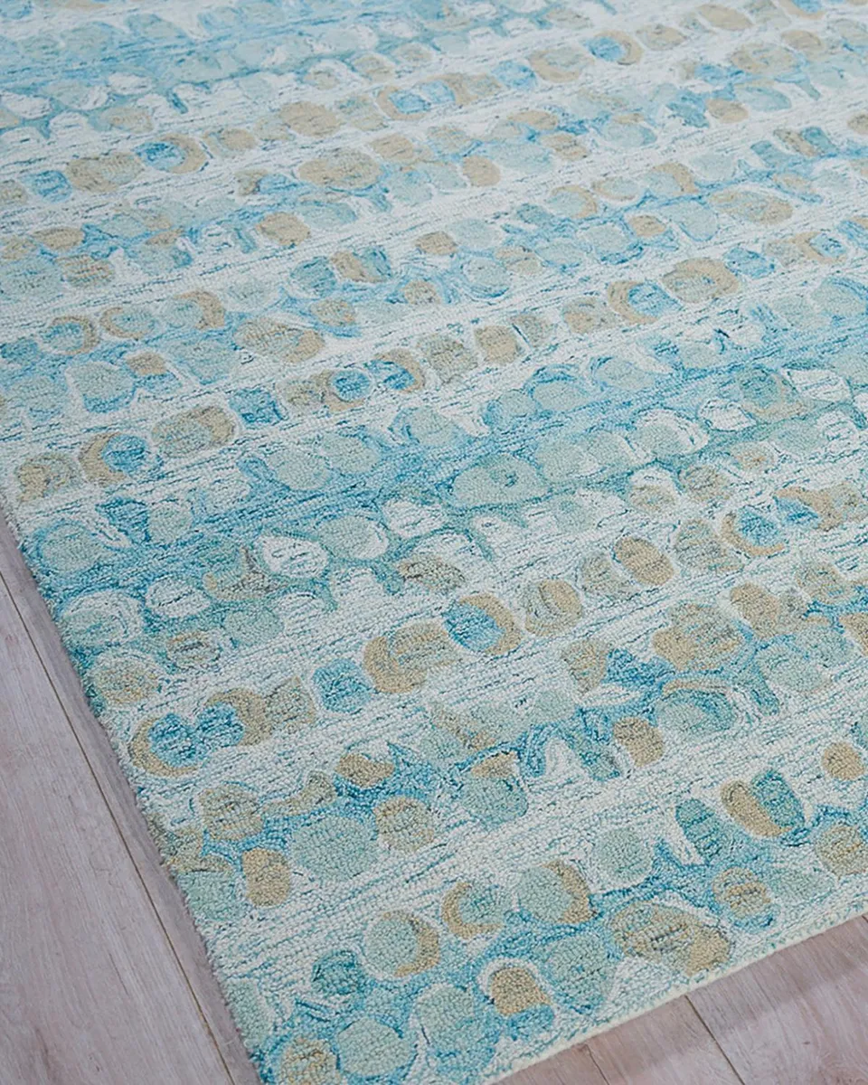 Exquisite Rugs Colorplay Hand-Tufted Turquoise Rug | Thumbnail 3